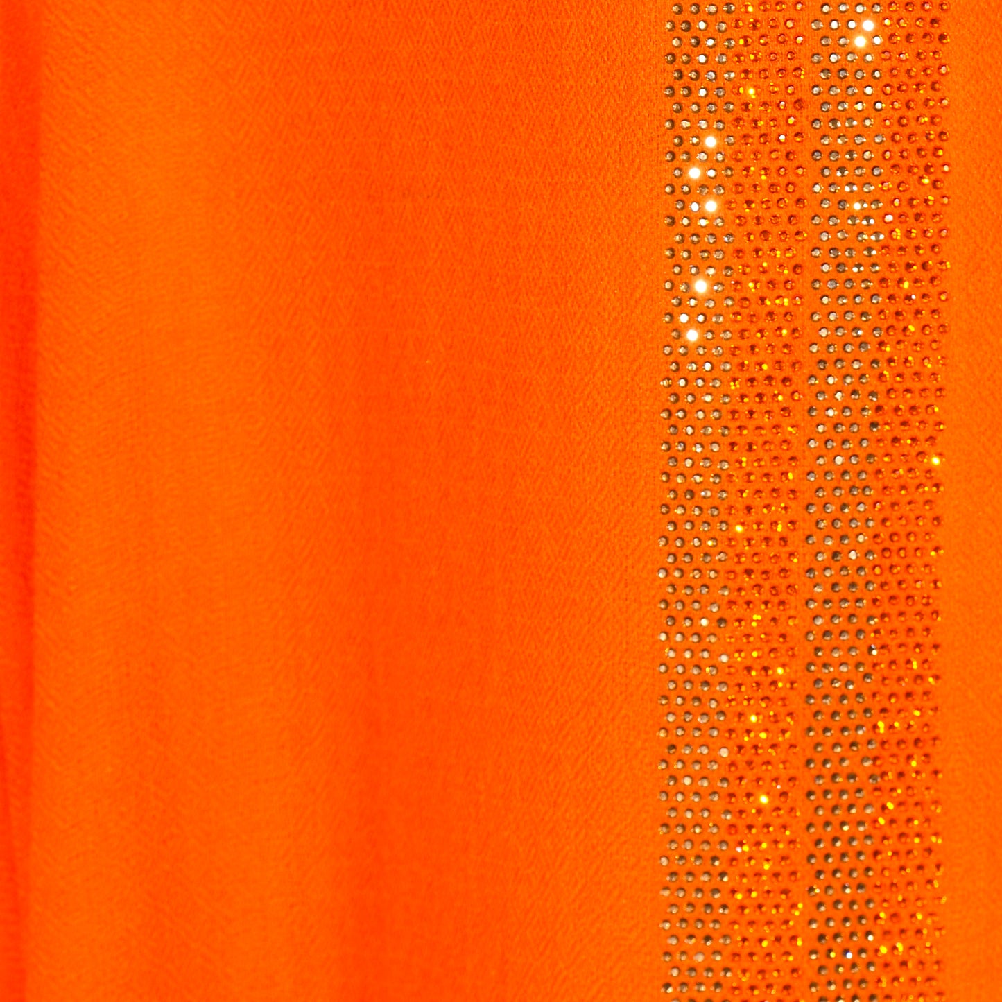 CASHMERE & SWAROVSKI WRAP - ORANGE WITH GOLD