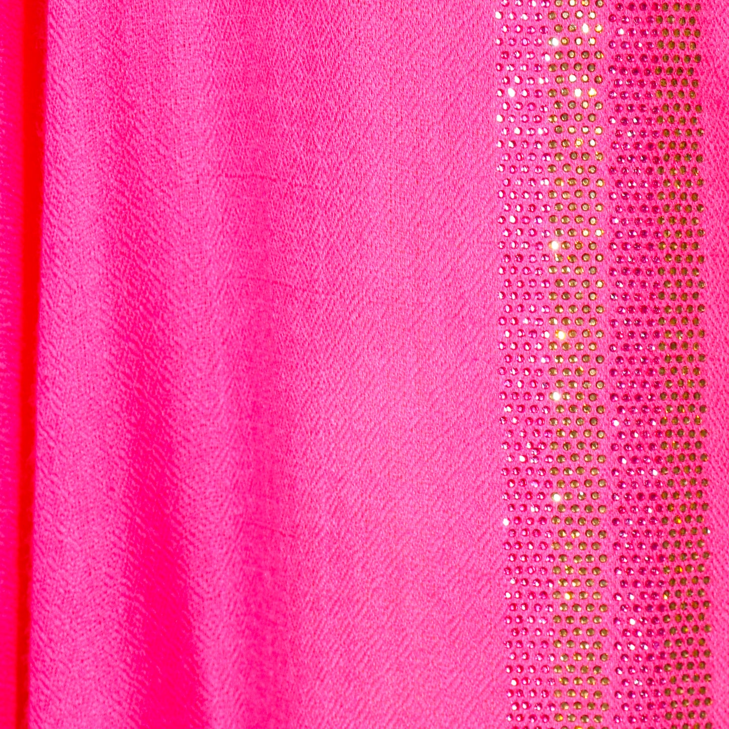 CASHMERE & SWAROVSKI WRAP - FUCHSIA WITH GOLD