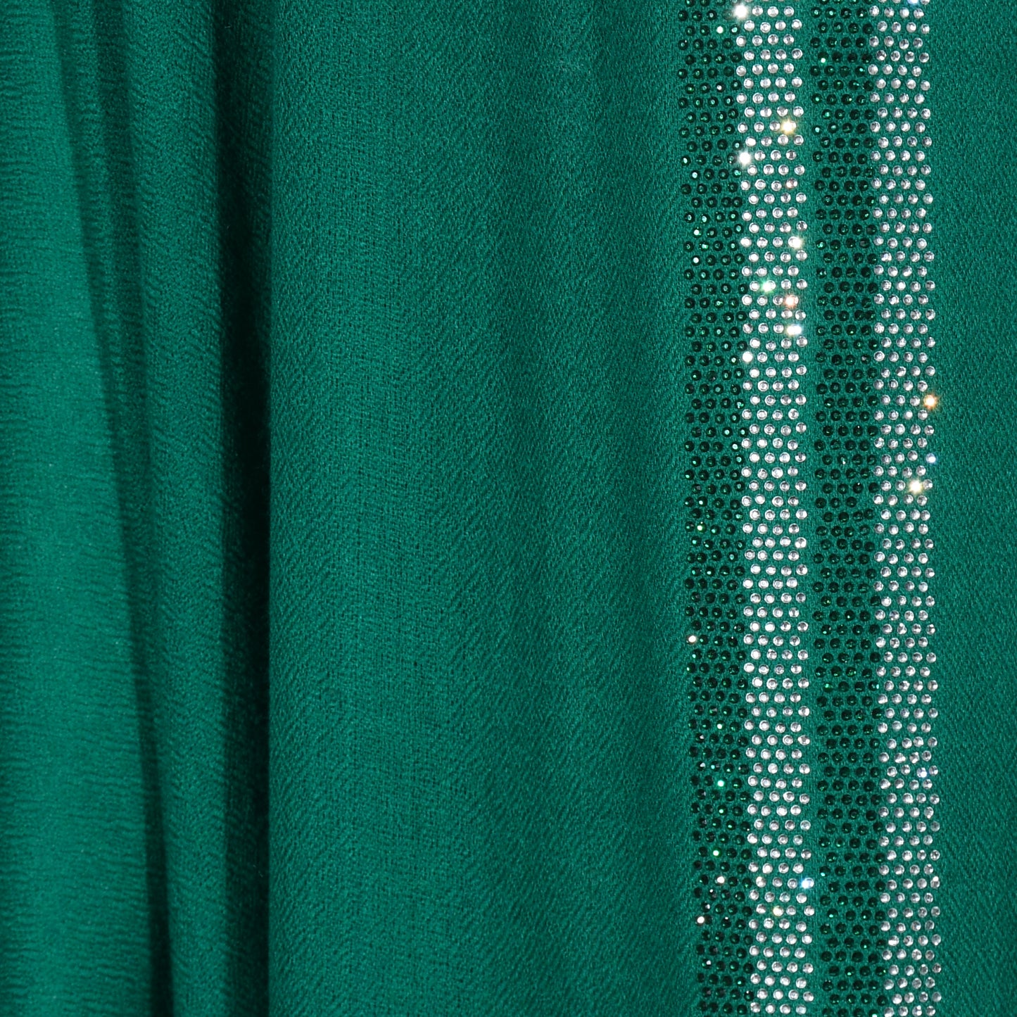 CASHMERE & SWAROVSKI WRAP - KINGFISHER WITH SILVER