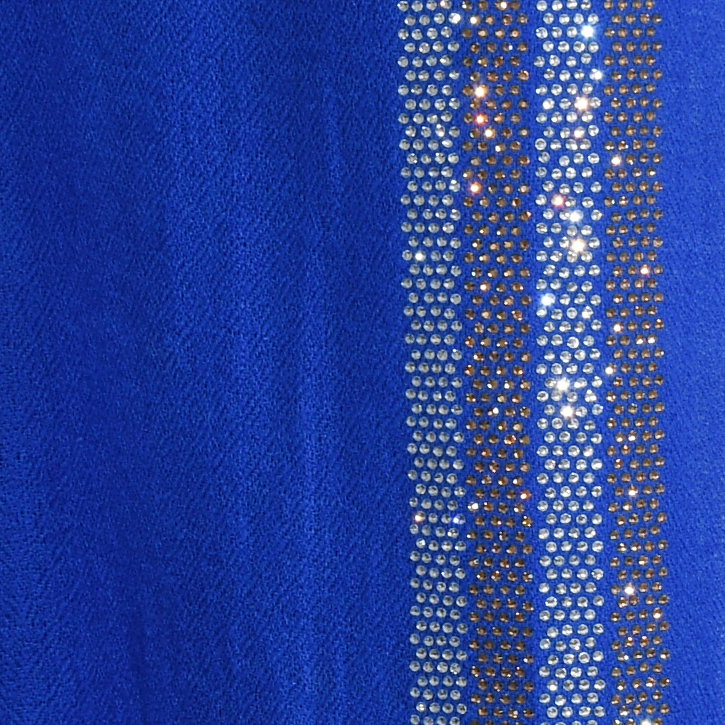 CASHMERE & SWAROVSKI WRAP - COBALT BLUE