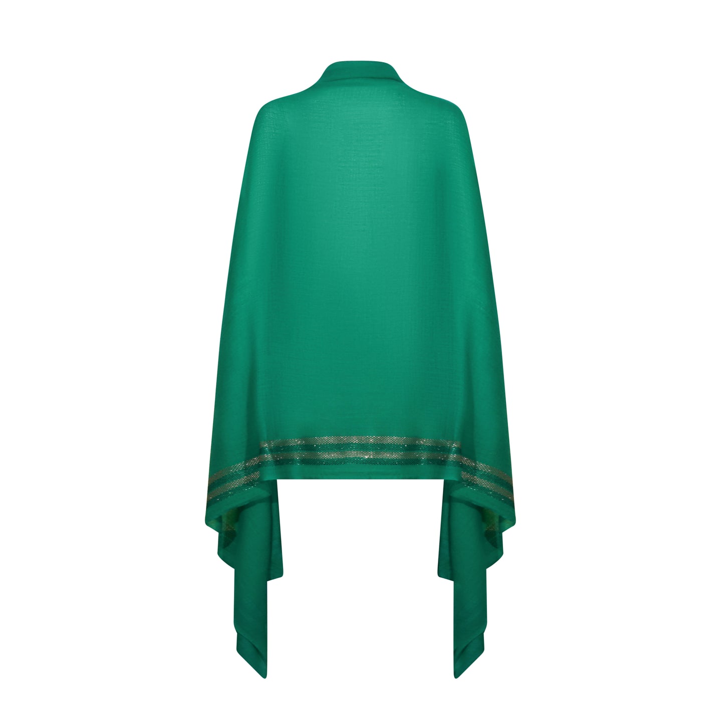 CASHMERE & SWAROVSKI WRAP - EMERALD