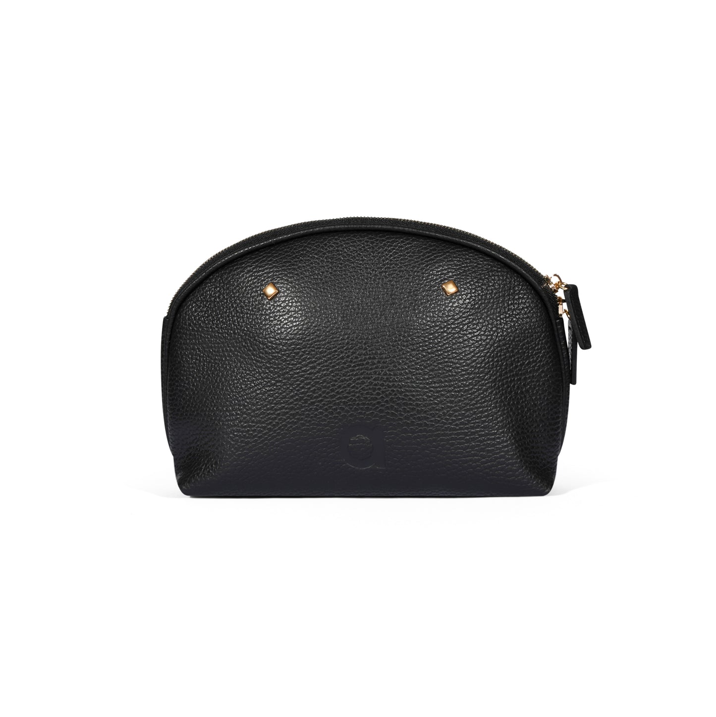 NEW HALF MOON MAKE-UP BAG - BLACK with GOLD