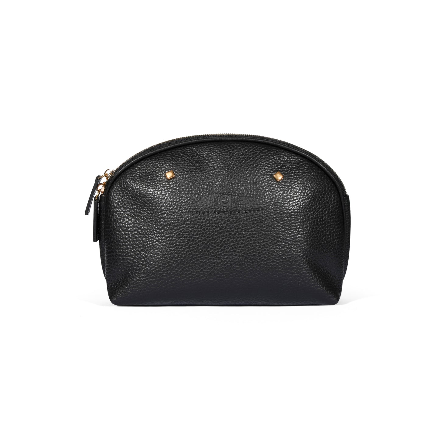 NEW HALF MOON MAKE-UP BAG - BLACK with GOLD