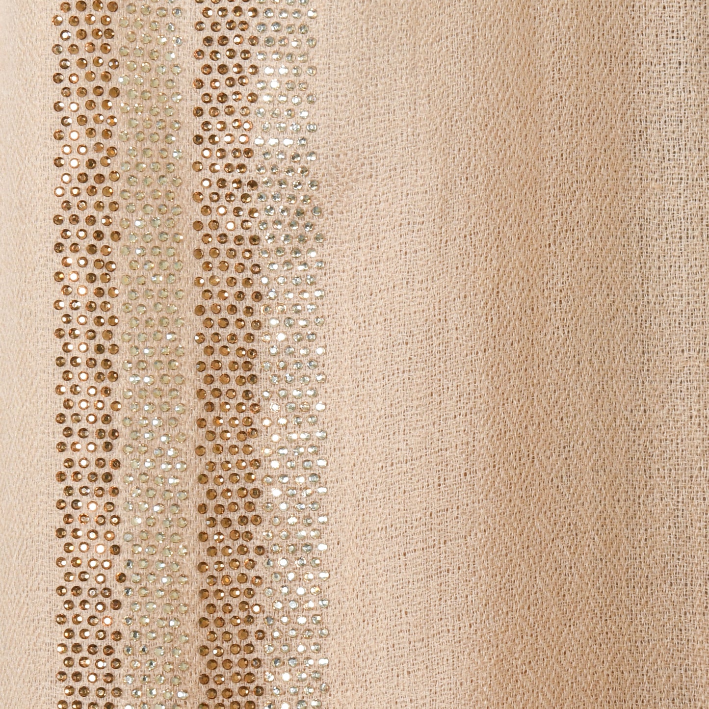 EX DISPLAY CASHMERE & SWAROVSKI WRAP - LIGHT SAND