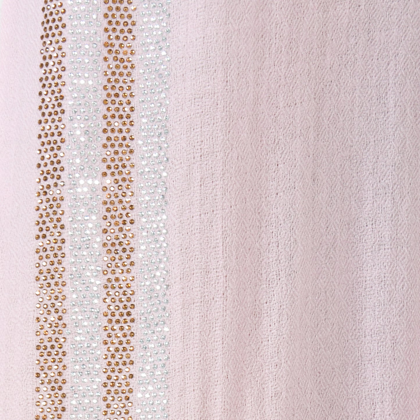 CASHMERE & SWAROVSKI WRAP - PALE PINK