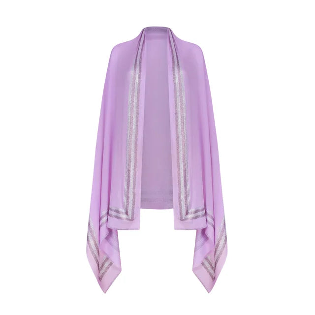 CASHMERE & SWAROVSKI WRAP - LILAC