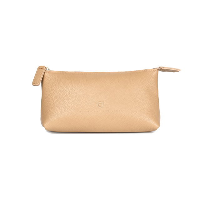 SMALL MAKEUP BAG - CARAMEL