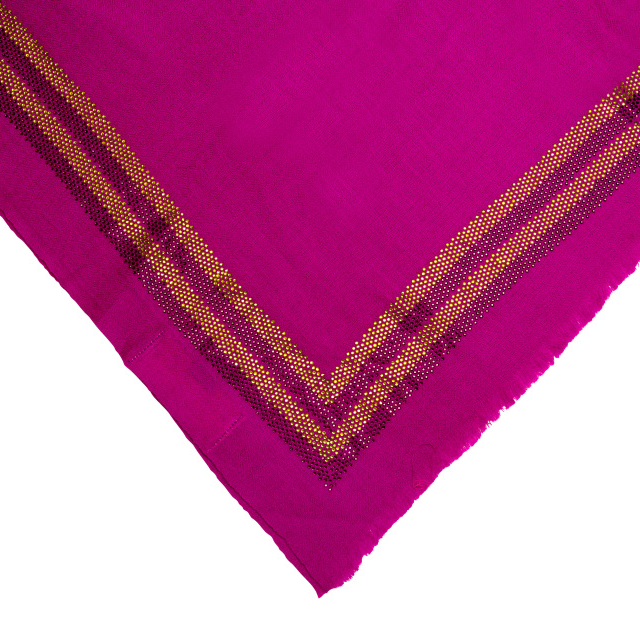 CASHMERE & SWAROVSKI WRAP - FUCHSIA
