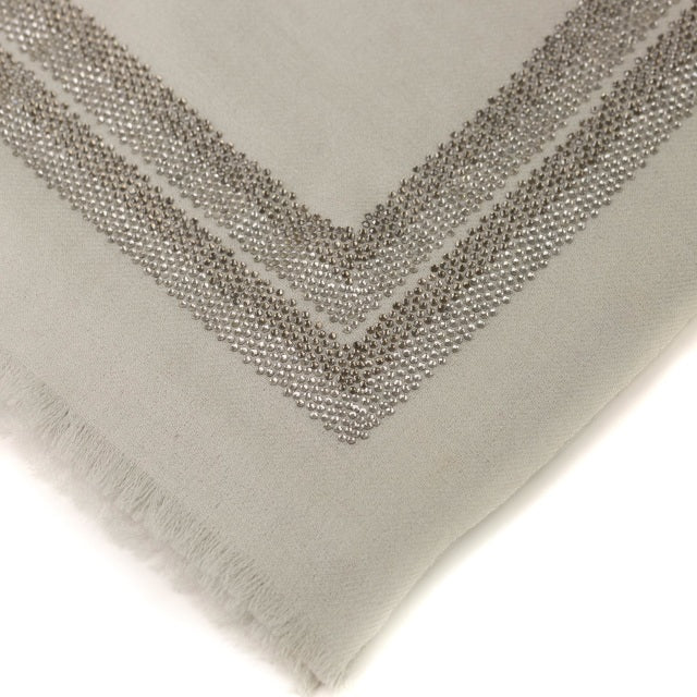 CASHMERE & SWAROVSKI WRAP - DOVE GREY