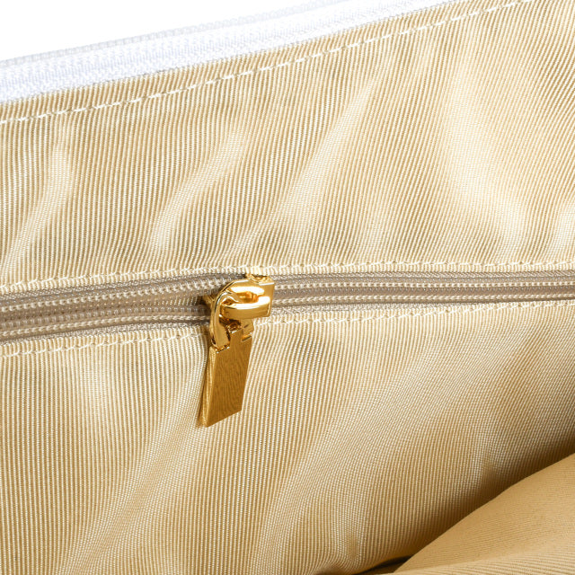 SINGLE TENNIS CASE - WHITE with GOLD - SOLD OUT/TO ORDER