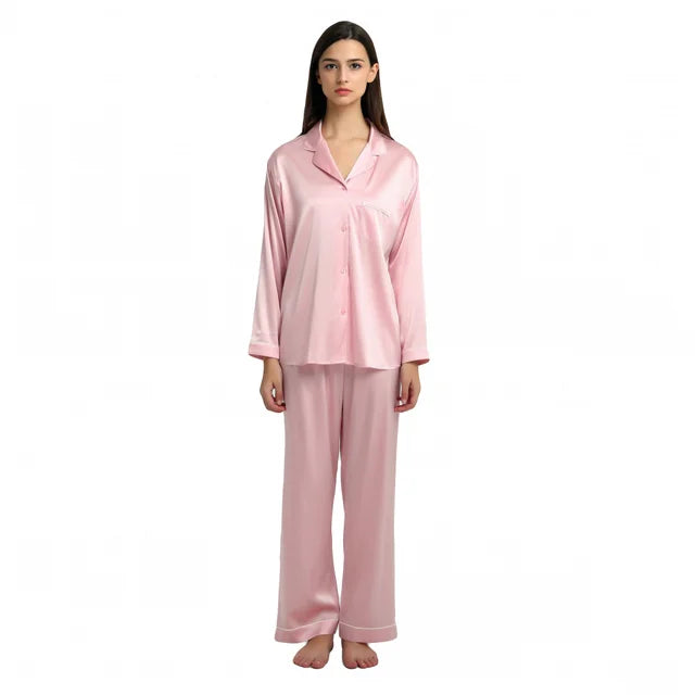 LUXURY SILK PYJAMAS - PINK