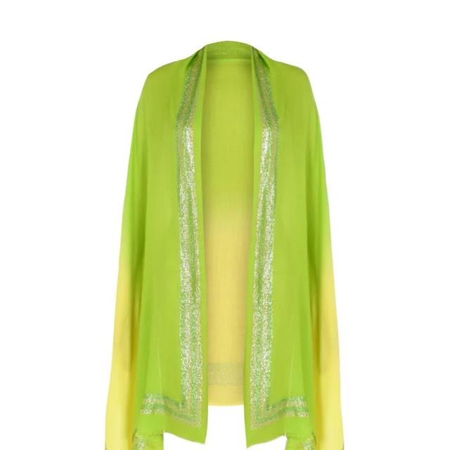 EX DISPLAY - CASHMERE & SWAROVSKI WRAP - LIME