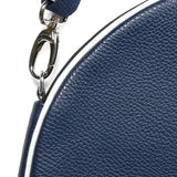 SINGLE TENNIS CASE - NAVY with WHITE PIPING - SOLD OUT/TO ORDER