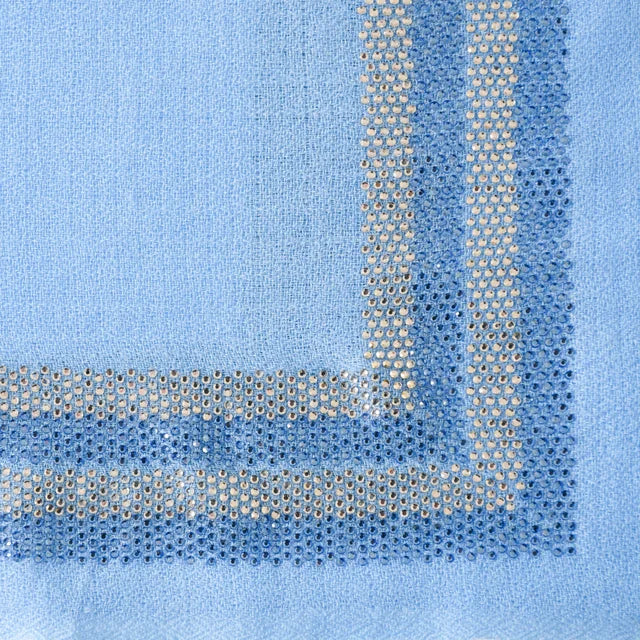 CASHMERE & SWAROVSKI WRAP - PERIWINKLE