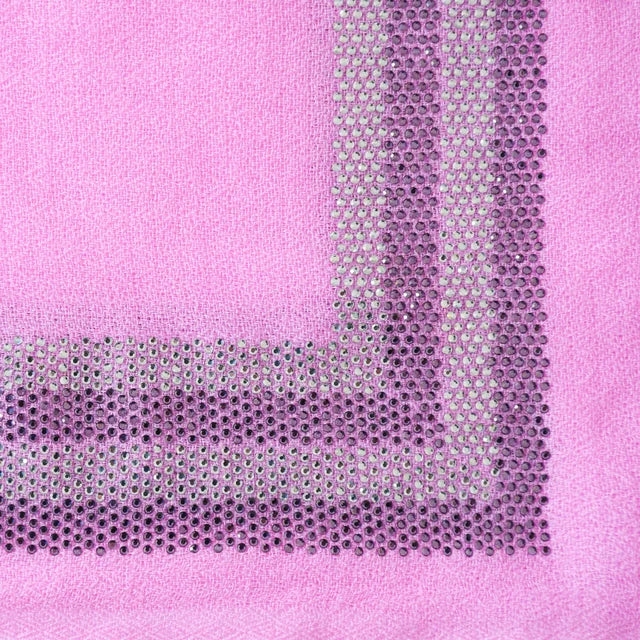 CASHMERE & SWAROVSKI WRAP - MAUVE with SILVER