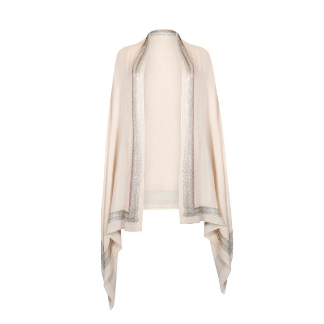 CASHMERE & SWAROVSKI WRAP - PALE PINK EX DISPLAY