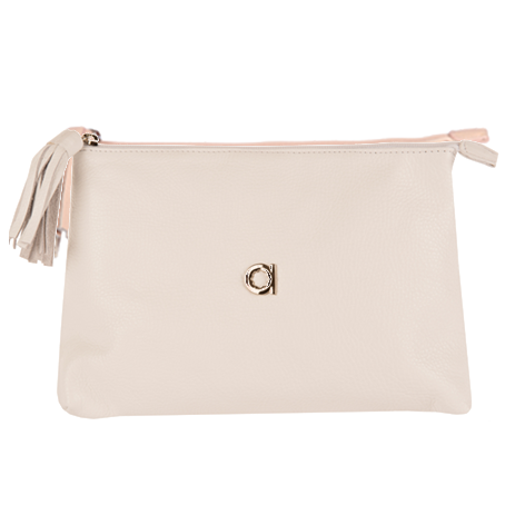 LARGE MAKEUP/CLUTCH - WHITE