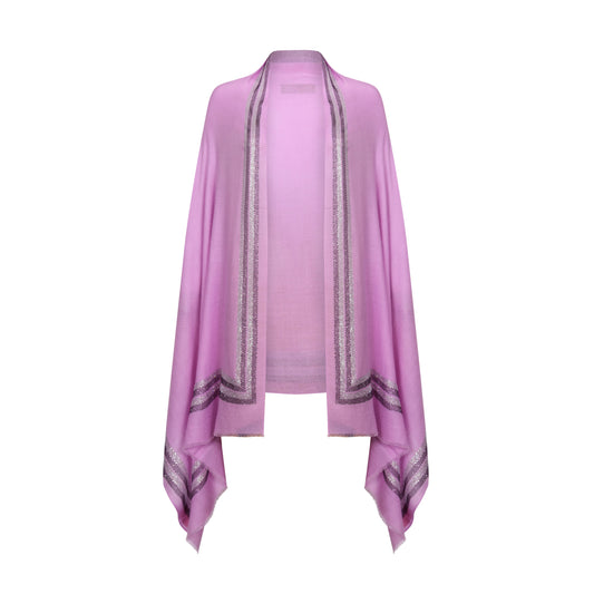 CASHMERE & SWAROVSKI WRAP - LILAC