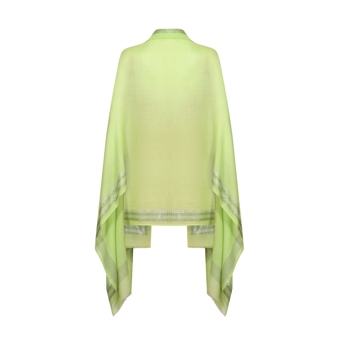 EX DISPLAY - CASHMERE & SWAROVSKI WRAP - LIME