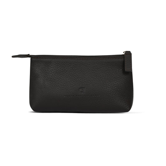 SMALL MAKEUP BAG - DARK BROWN