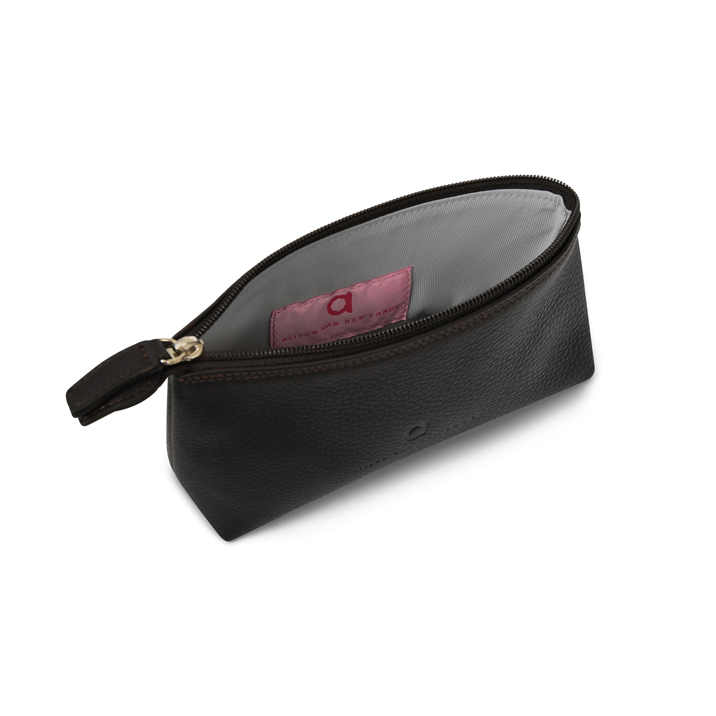 SMALL MAKEUP BAG - DARK BROWN