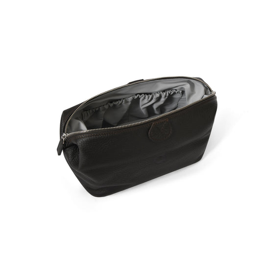 MENS WASHBAG - DARK BROWN
