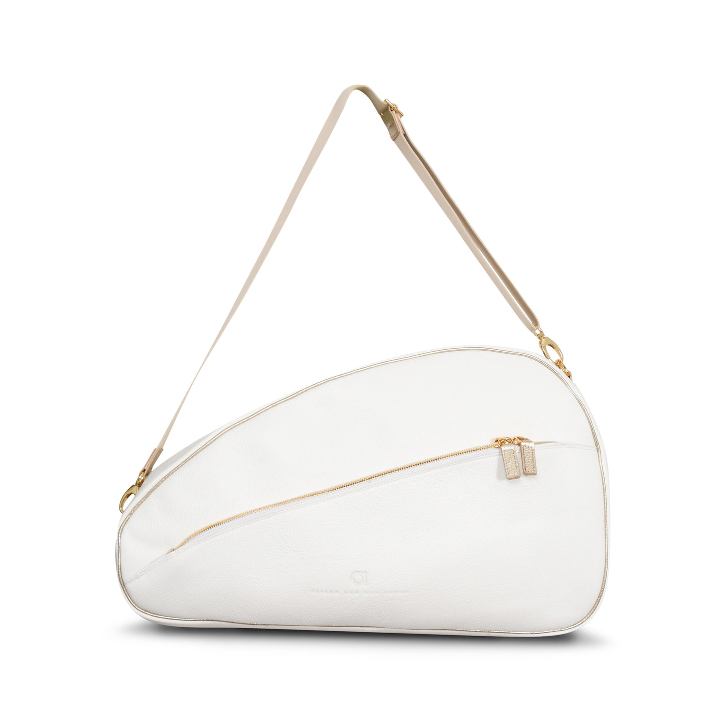 NEW DOUBLE PADEL BAG - WHITE WITH CHAMPAGNE TRIM