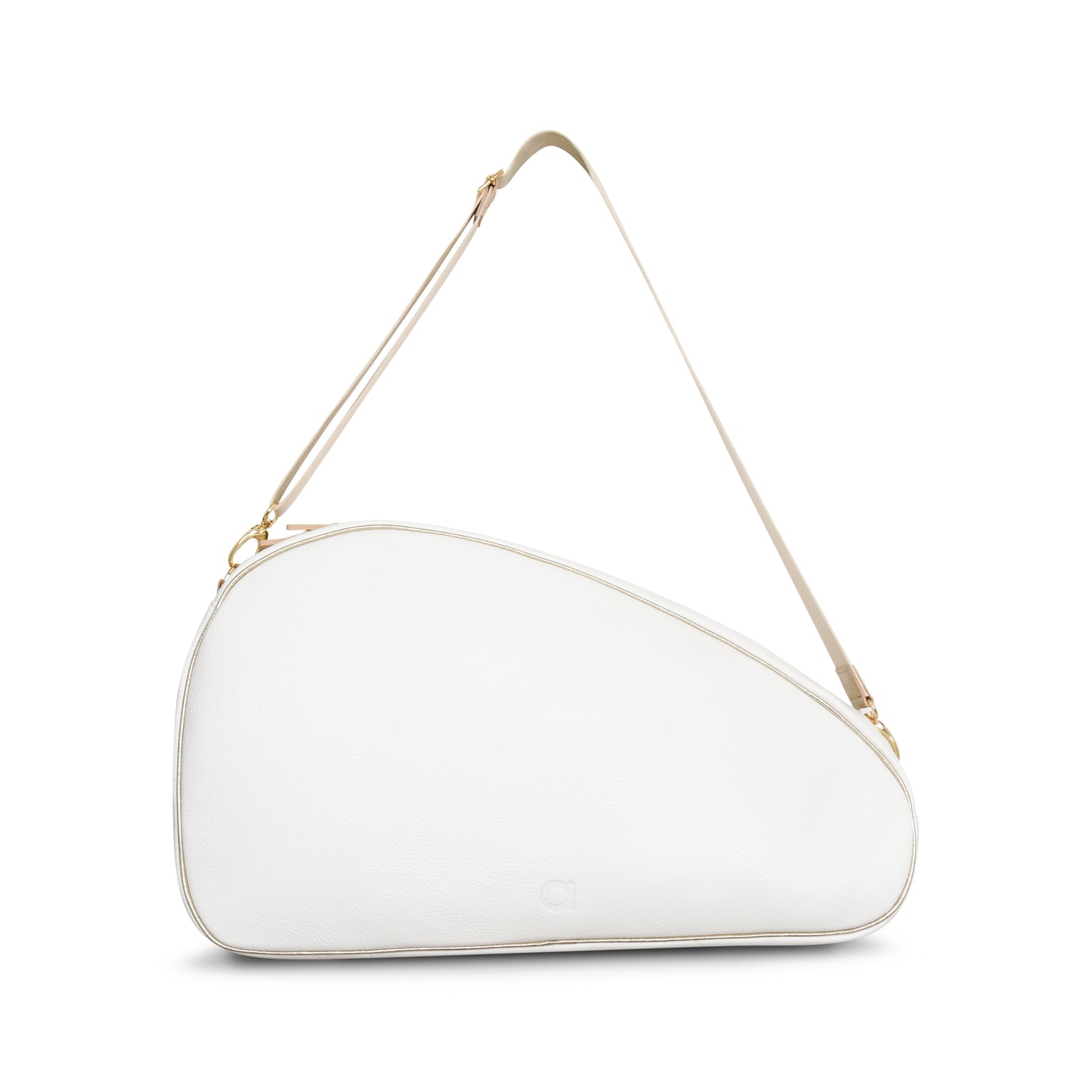 NEW DOUBLE PADEL BAG - WHITE WITH CHAMPAGNE TRIM
