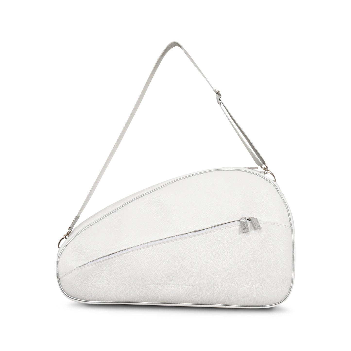NEW DOUBLE PADEL BAG - WHITE WITH SILVER TRIM