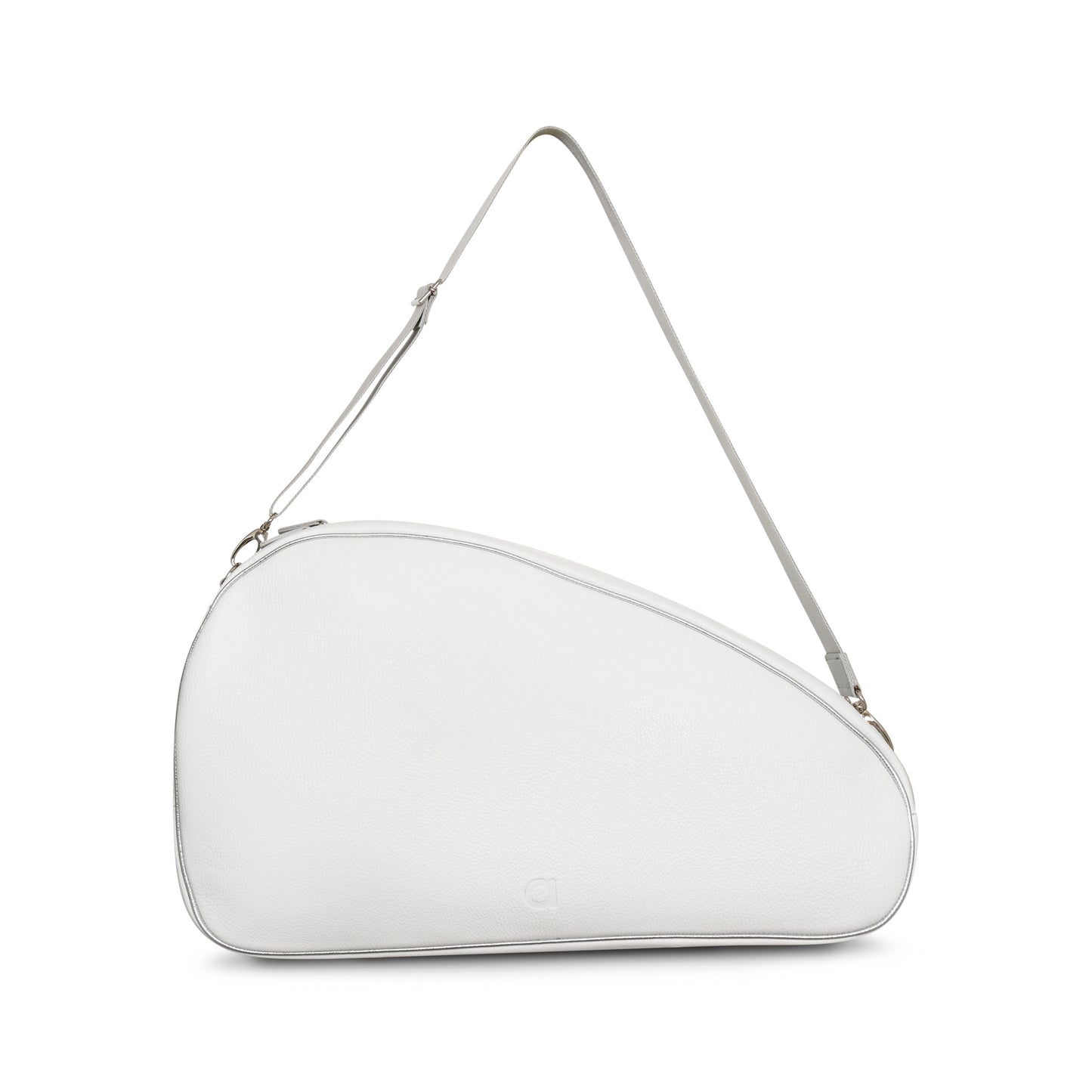 NEW DOUBLE PADEL BAG - WHITE WITH SILVER TRIM