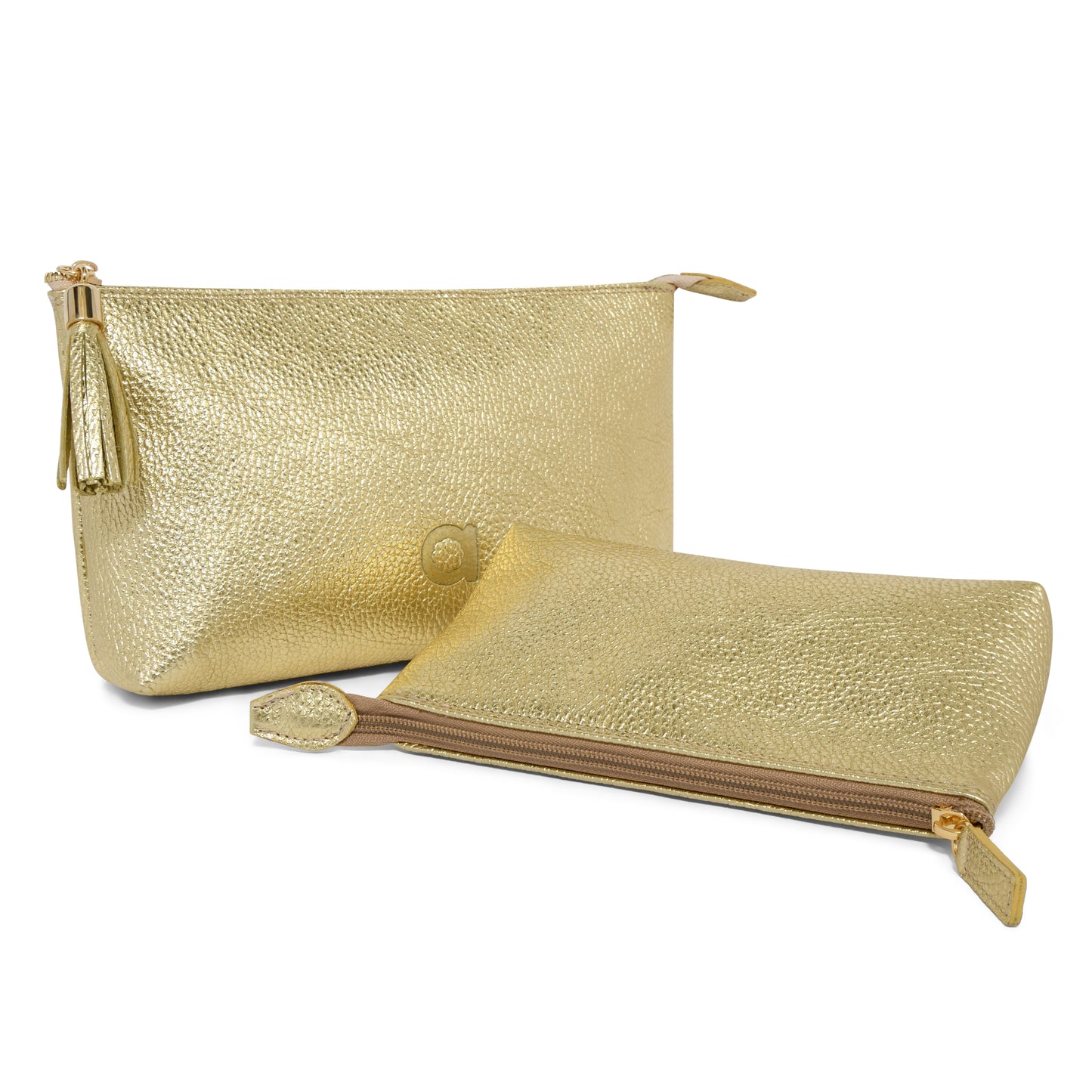 LARGE MAKEUP/CLUTCH - GOLD