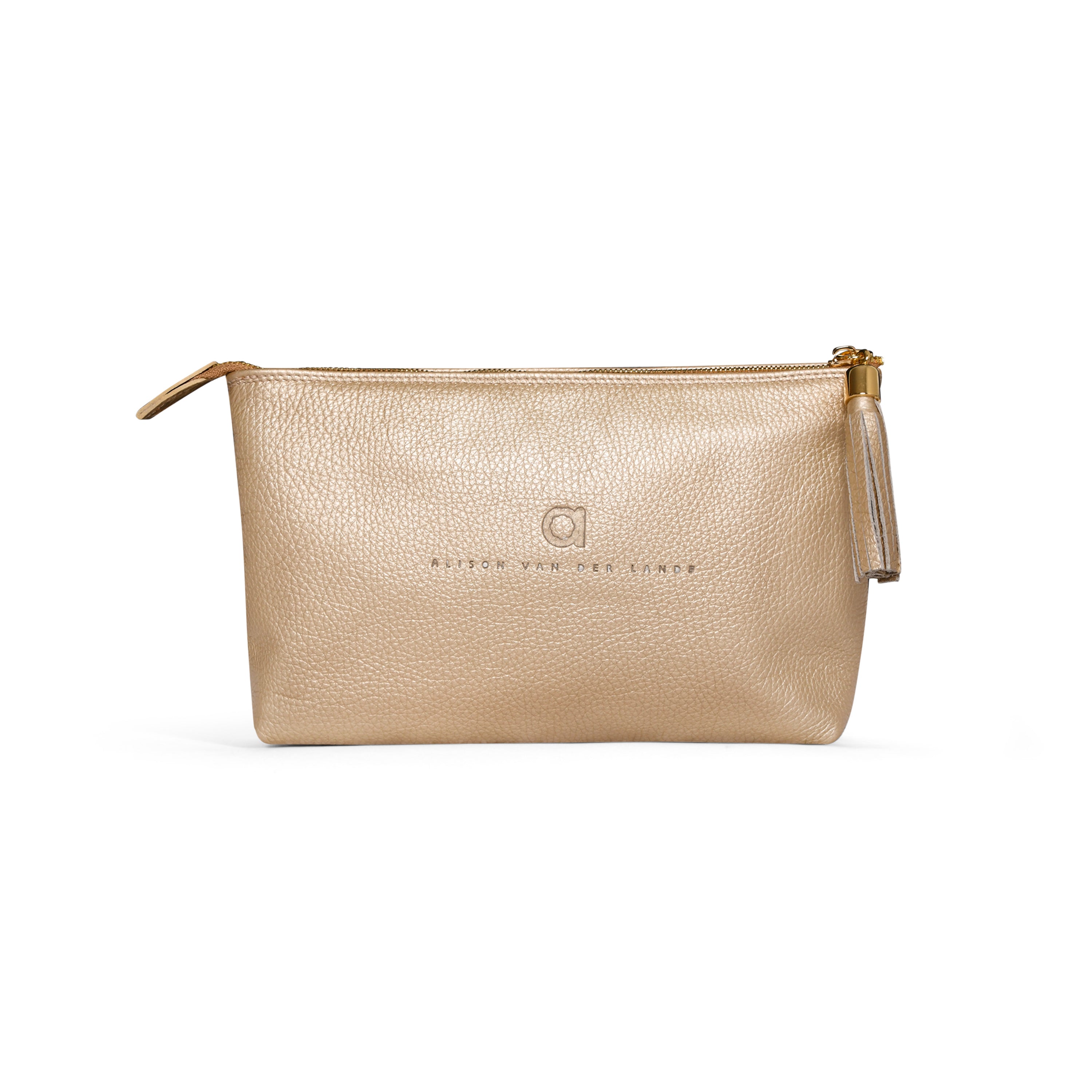 Large rose discount gold clutch bag