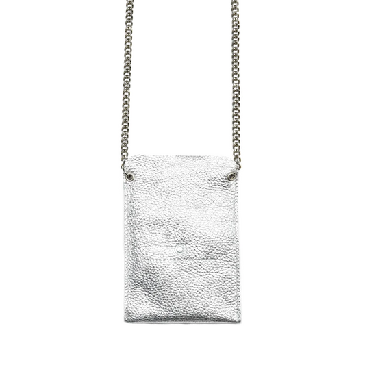NEW Cross Body Phone Holders - Silver with Silver Chain