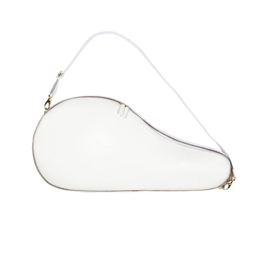 SINGLE TENNIS CASE - WHITE with GOLD